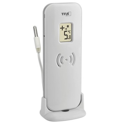 Temperatursender, 30.3255.02, mit wasserdichten, Kabelfühler für TFA FunkWett...
