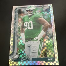 Jordan Davis 2025 Topps Chrome #249 X-Fractor Philadelphia Eagles