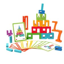 Wooden Number Puzzle Block Toys Set Stacking Preschool Learning Activities for