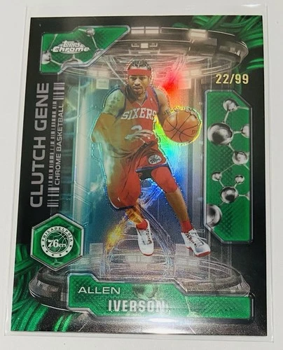 2025 Topps Chrome Allen Iverson Refractors Green (RAW)