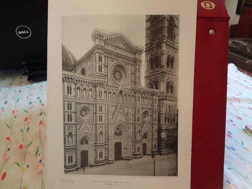 1887 New Front of Santa Maria Del Fiore 8.5 X 13 Photogravure American Architect - 第 1/1 張圖片