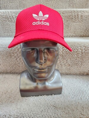Men's Red/White Logo Adidas Stretch Fit Small/Medium Hat! New