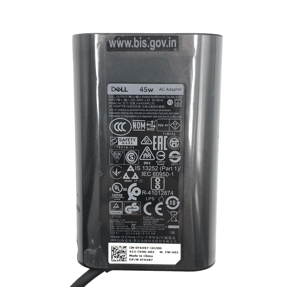 Genuine AC Power Supply Adapter Dell HA45NM170 5-20V 3-2.25A 45W OEM Charger - Image 2 of 4