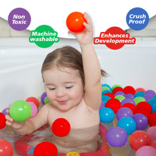 Plastic Ball Set, Soft Pit Balls in Trampoline Play Room Tent Pool Bath for Kids