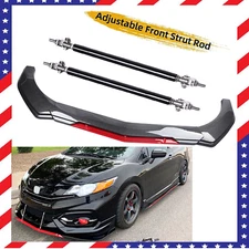 For 2001-2023  Honda Front Bumper Lip Spoiler Splitter Body Kits Strut Rod Body