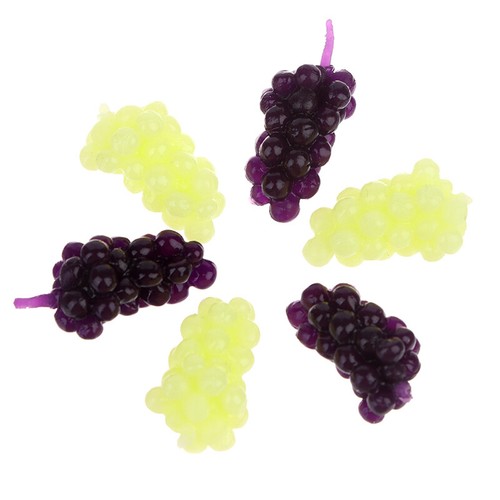 6Pcs/set 1:12 Dollhouse Miniature Purple Green Grape Dollhouse Food Accessories - Picture 2 of 11