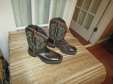 Lil' Durango DWBT049 Kids Square Toe 8" Western Cowboy Boots Youth Size 2 M