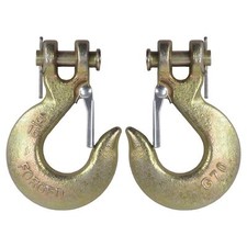 2X G70 5/16" Clevis Slip Hooks w/Latch Tow Chain Flatbed Truck Trailer Tie Down
