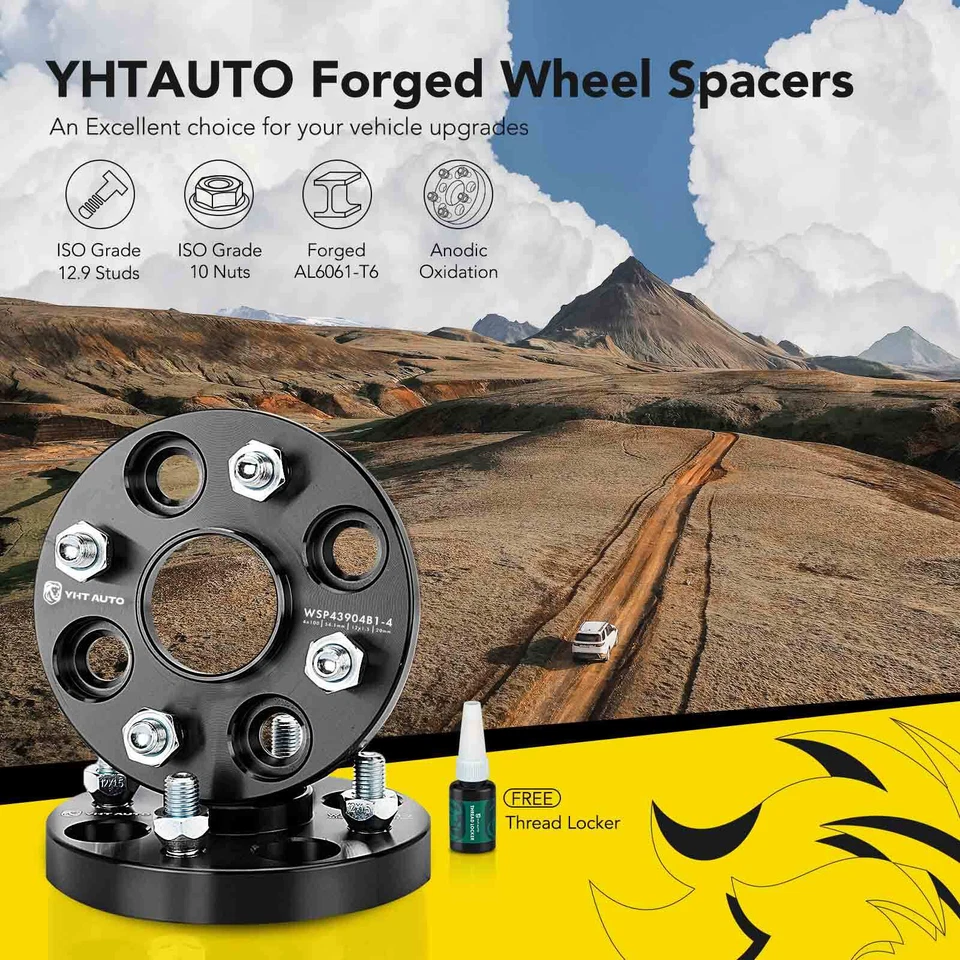 4 piezas espaciador de rueda 4x100 a 4x100 mm M12x1,5 tacos 54,1 mm 20 mm para Ford Kia Mazda Foto 2 de 4