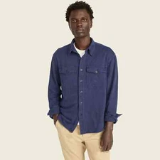 J. Crew Waffle-lined Garment-Dyed Men’s Harbor Shirt $128 NEW L