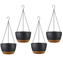 4pcs Hanging Planter Self-Watering Indoor Outdoor Plants Pots w/ Removable