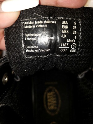 State street Size Waterproof black ankle work boots