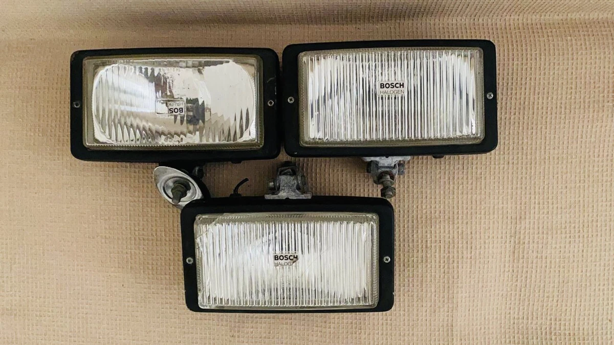 Bosch Car Fog Light 4x4 Halogen Glass Old School Vintage