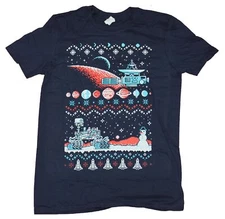 NASA Mens  T-Shirt- Mars Rover Christmas Style Image