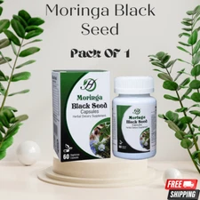Moringa Black Seed Capsule - 60 Capsules - Herbal Dietary Supplement for Wellnes