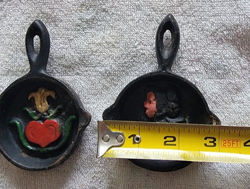 Vintage 3pc Set Cast Iron Skillet PA Dutch Mini Fry Pans Decorative Set - Picture 7 of 7