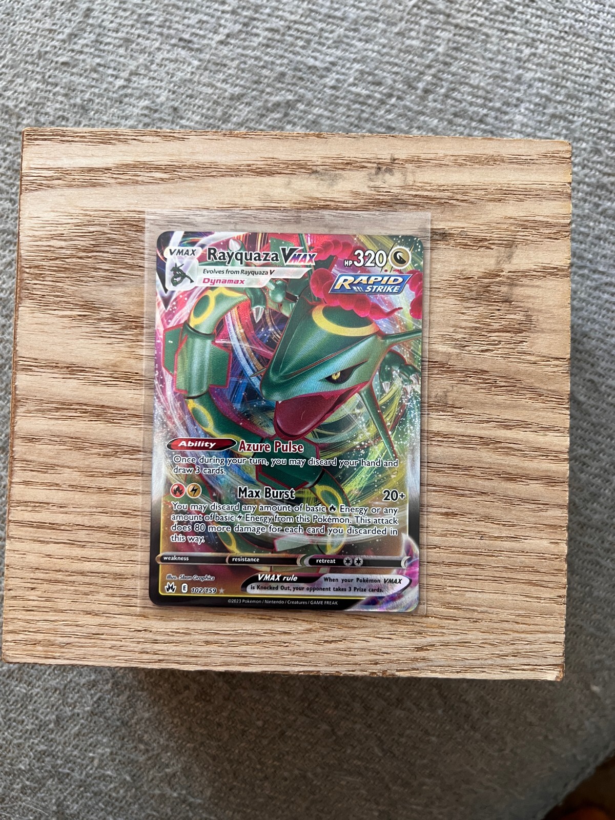 Rayquaza VMAX 102/159 Crown Zenith Holo Pack Fresh NM