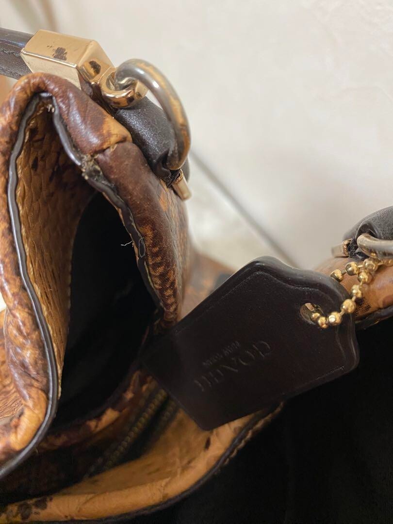 COACH Shoulder bag Python pattern bag hand Bag 11… - image 6