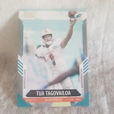 2021 Panini Score Tua Tagovailoa Grey Scorecard Parallel Card