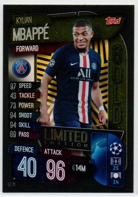 KYLIAN MBAPPE MATCH ATTAX 2019/20 LIMITED GOLD MINT | eBay