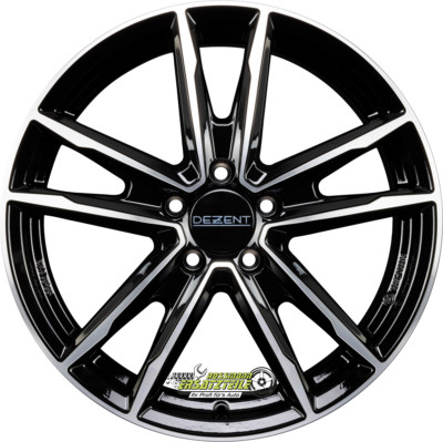 Dezent KF black/polished 7.5x19 ET50 - LK5/112 ML57.1 Felge Alu