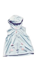 Carters Baby Toddler Girls Turquoise Sleeveless Zip Up Vest Size 24 Months