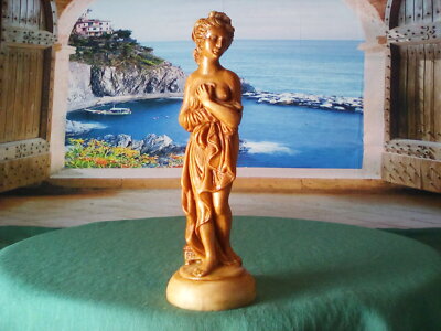 Erotische Figur, Aphrodite, Venus, 15,5 cm, Steinguss, beige