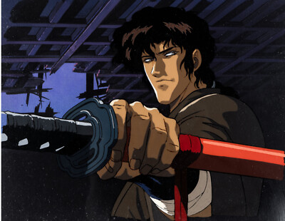   1993 Ninja Scroll Jubei Kibagami Key Production Cel w/Master Background