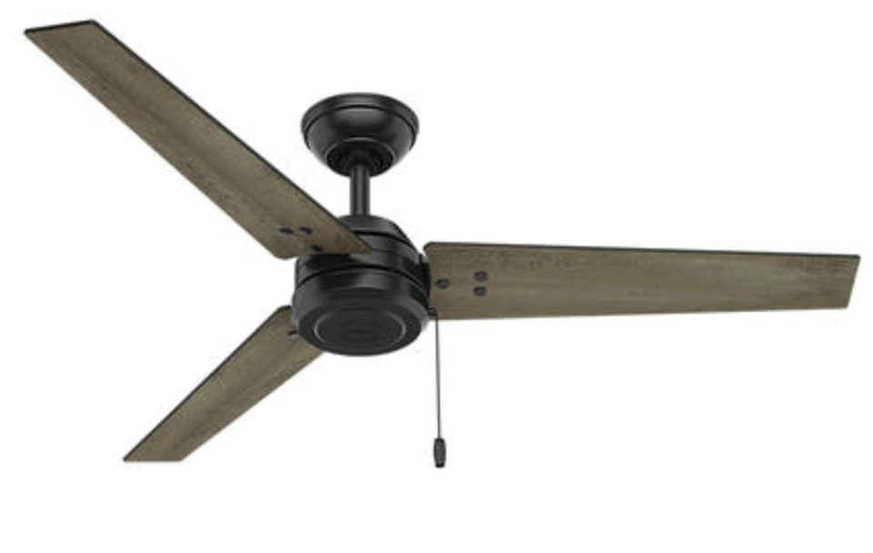 Large 52" Outdoor Ceiling Fan Industrial Damp Black Grey Rustic Patio Deck Porch - Image 2 of 4