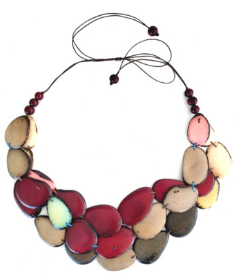Artisan Handcrafted Ecuador Tagua  Statement Necklace Adjustable