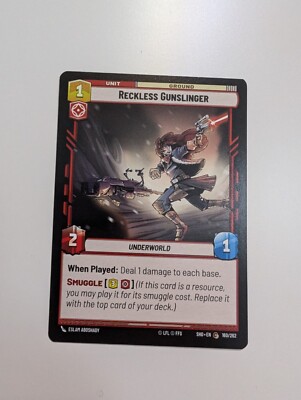 Star Wars: Unlimited - Reckless Gunslinger- Shadows of the Galaxy NM/M Condition