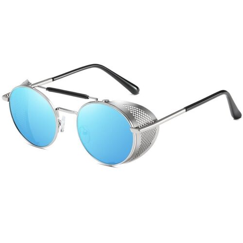 Steampunk Retro Sunglasses Sarah Connor Good Omens Costume Cosplay Glasses NEW - Picture 4 of 17