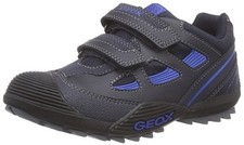 Geox Navy/Royal Secure Strap Leather Sneakers Little Boys Size 10 1/2 SALE