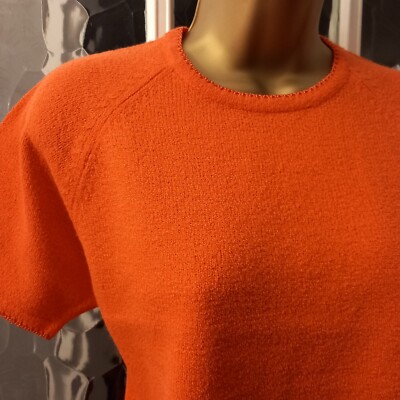 Damen Pullover Koralle Kurzarm Größe S - NEU