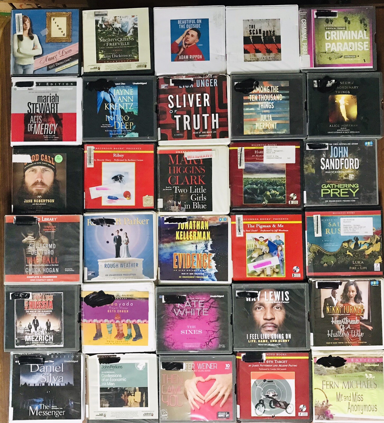 Large Lot of 30 Best Selling Audiobooks On CD Mixed Genres, And