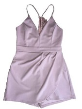 Vintage Windsor Spaghetti Strap Jumper Pockets Shorts Dress Purple Fairycore