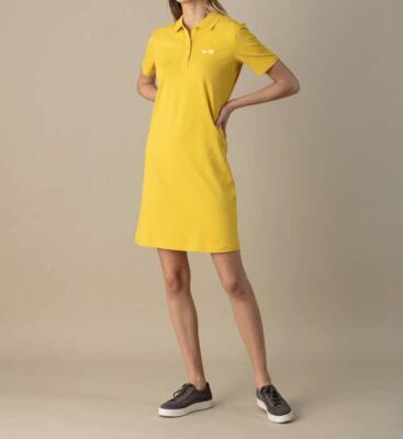 Kleid gelb 46 Damen Polo-Kleid mit Knopfleiste Baumwoll-Piqué UVP: 59,99  4.1328