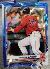 Triston Casas 2021 Bowman Chrome Sapphire #BCP-84 Boston Red Sox