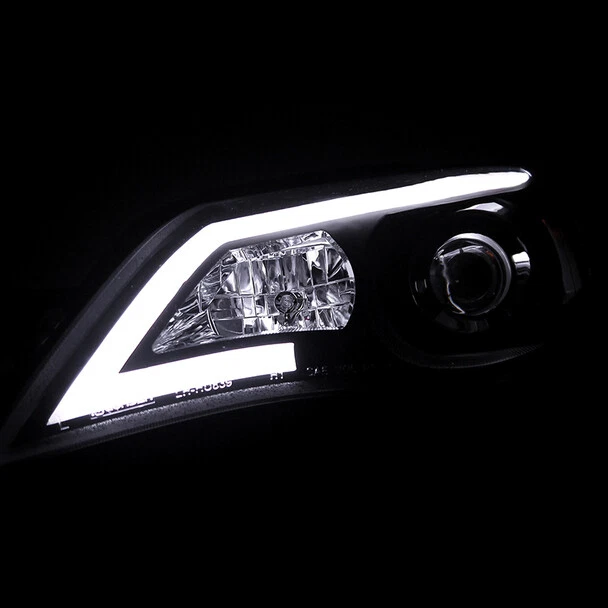 For 08-14 Subaru Impreza WRX Outback Black Housing LED DRL Projector Headlights - Image 2 of 4