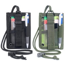 Tactical ID Credit Card Holder Detachable Organizer Hook  Loop Patch Badge Bag
