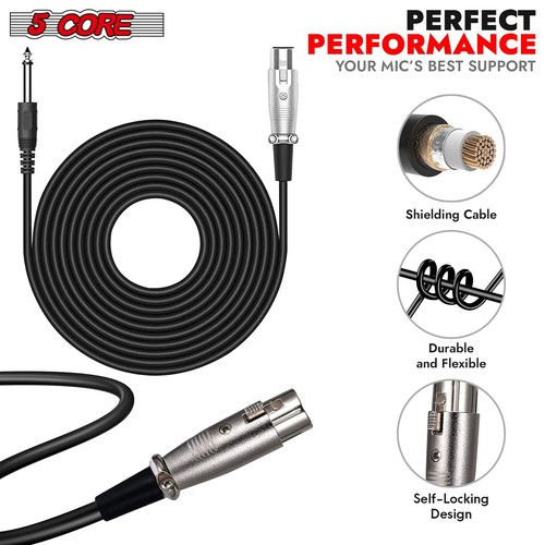 Micrófono de 5 núcleos dinámico cardioide de mano XLR micrófono vocal karaoke con cable - Imagen 36 de 37