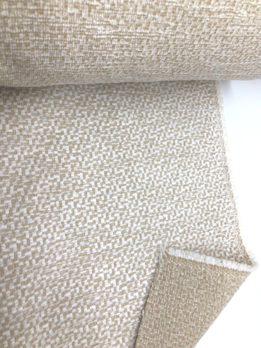 8.6 metres white and cream upholstery fabric FREE POSTAGE - Picture 1 of 4