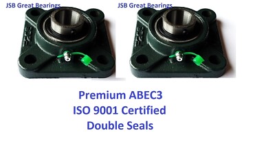 (2) 5/8'' UCF202-10 Quality square flanged UCF202 Pillow block bearing ucf 202