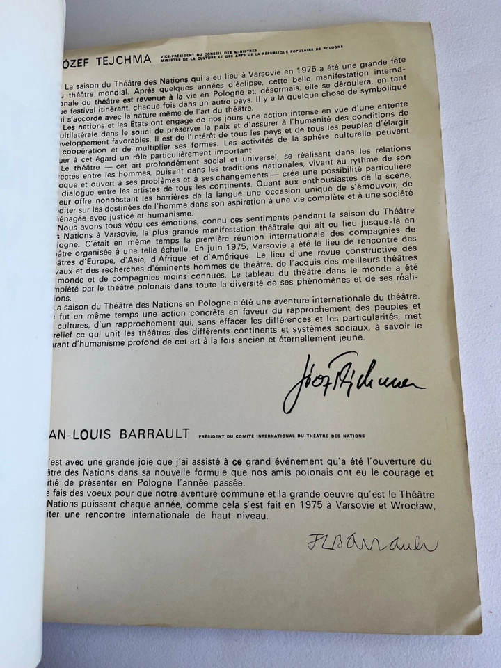 THEATRE DES NATIONS. VARSOVIE 1975 ~ Polish Theater , world theatre, avant garde - Image 4 of 4