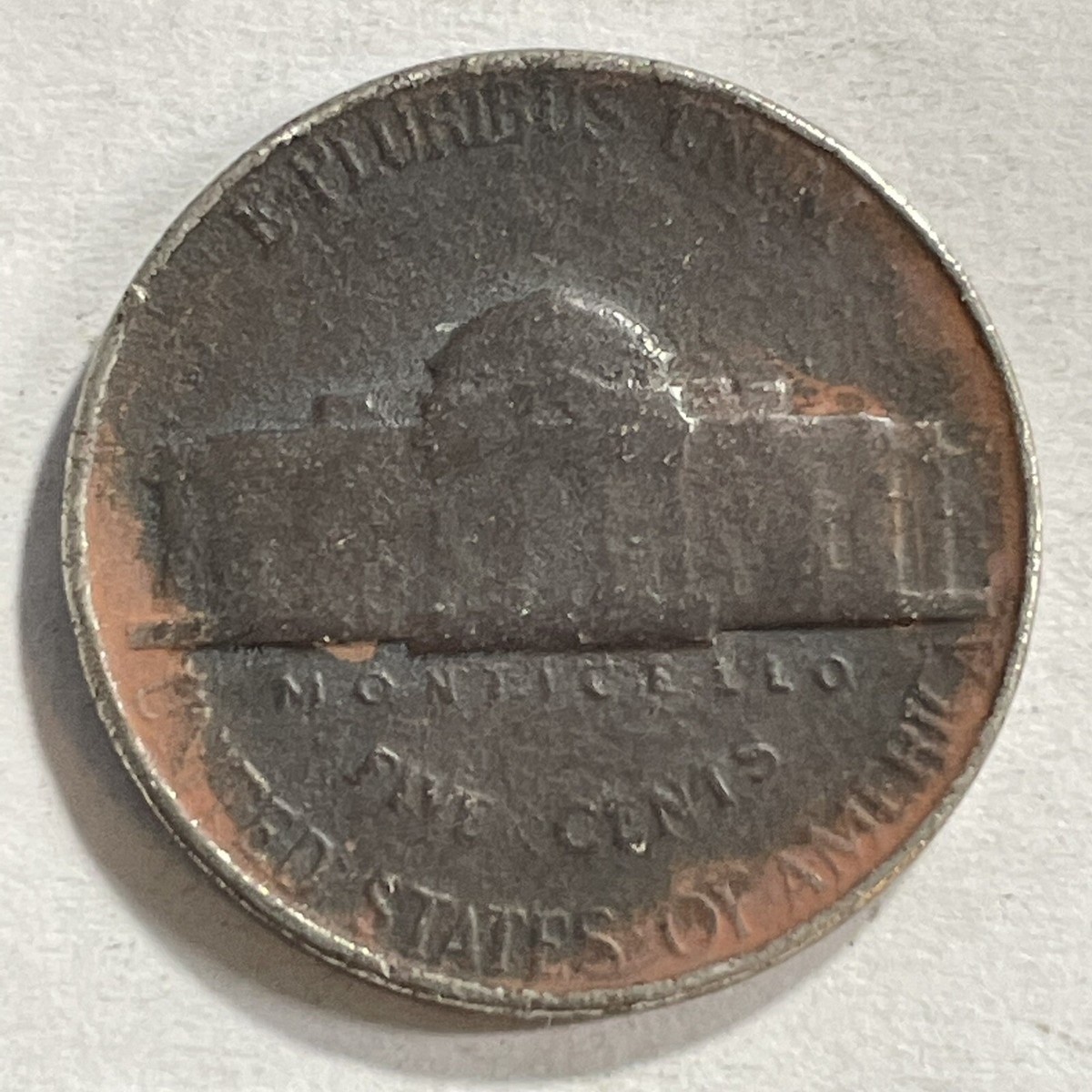 1946年 Jefferson nickel error Rare 1946 Jefferson Nickel Error- Lettering On Rim No Mint