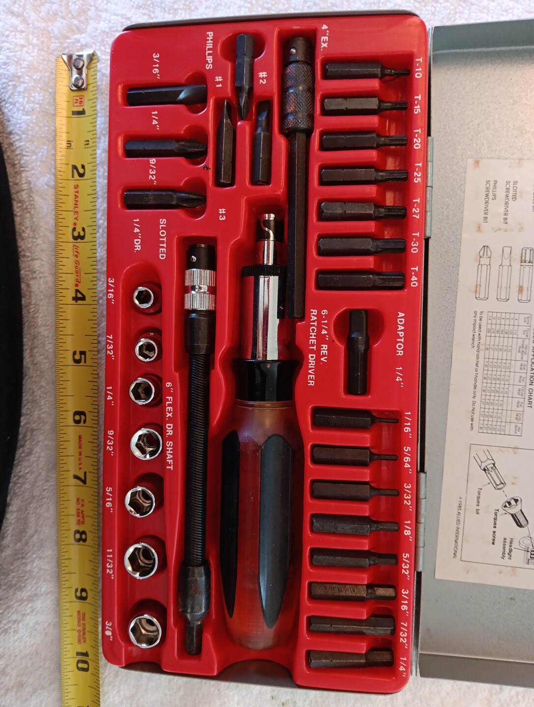 Allied Reversible Ratchet Driver Set Vintage Good Condition eBay