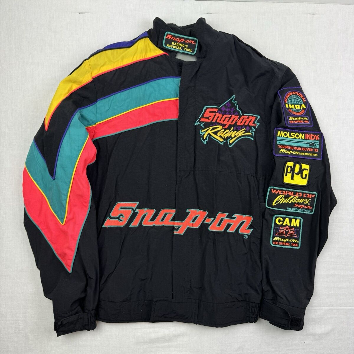 Vintage Snap On Tools Racing Jacket Adult Small Black Vintage Snap On Tools Racing Jacket Adult Small Black