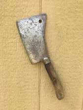 Nichols Brothers Greenfield MA Meat Cleaver Antique 14" x 4.75" 2lb Hand Forged
