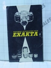vtg 1954 EXAKTA VX CAMERA catalog equipment 27page booklet 35mm lenses automatic