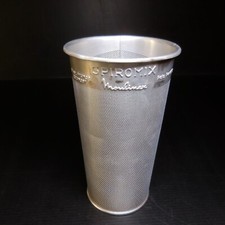 N23.413 Spiromix Moulinex Cup Container Metal Aluminum Gray France Vintage Decor